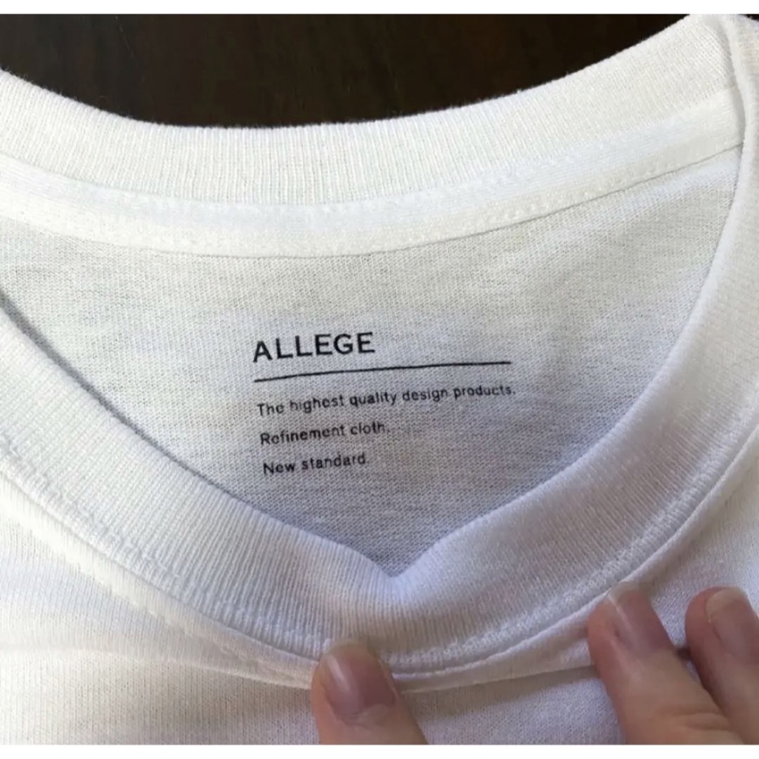 ALLEGE(アレッジ)のアレッジ(ALLEGE) ホワイトシャドウプリントTシャツ メンズのトップス(Tシャツ/カットソー(半袖/袖なし))の商品写真