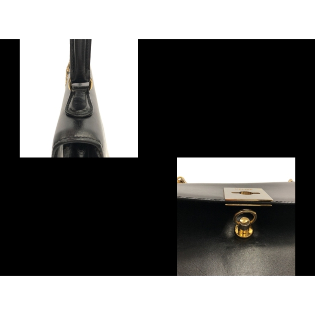 celine - セリーヌ ハンドバッグ マンテル 黒 レザーの通販 by ブラン