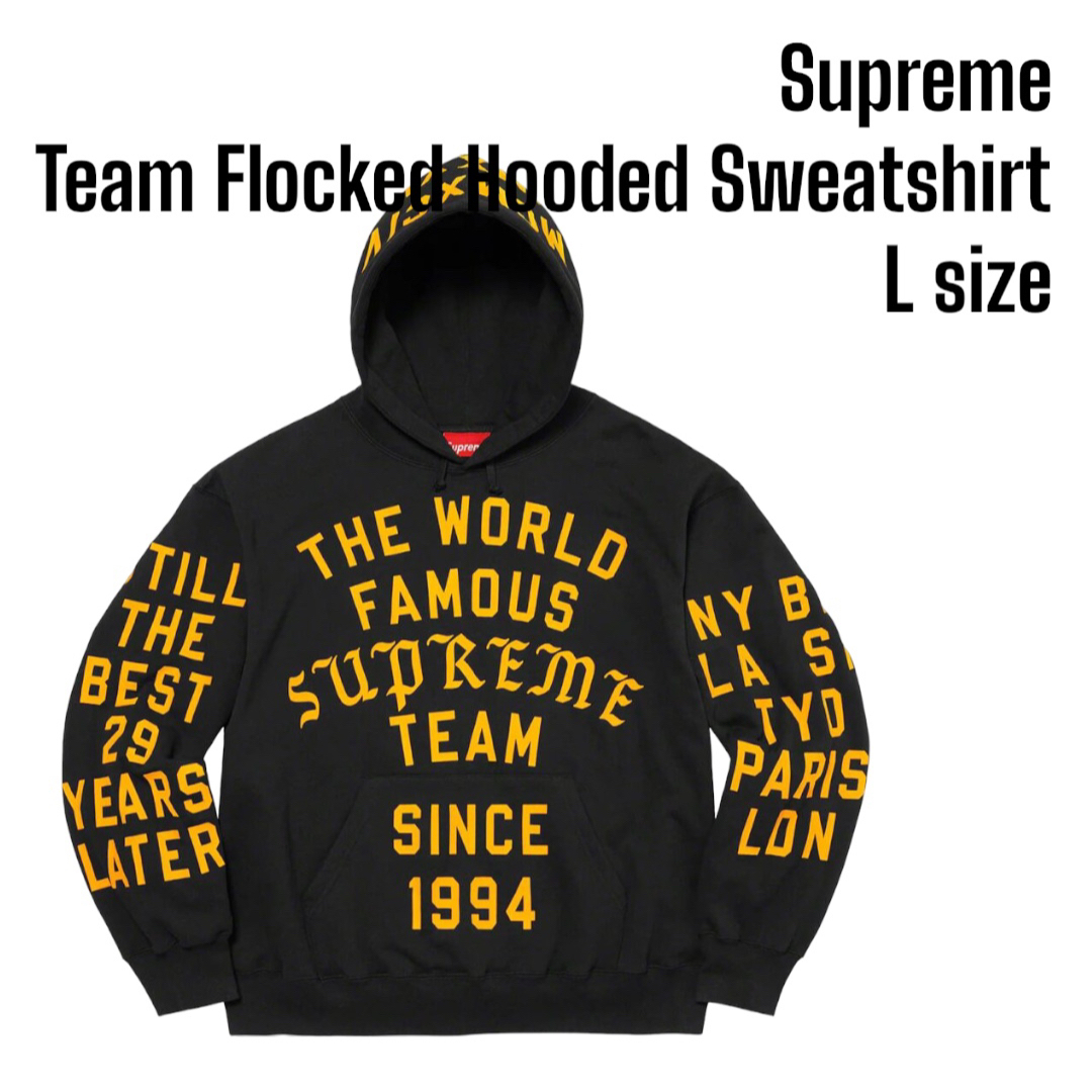 Supreme Team Flocked Hooded Sweatshirt