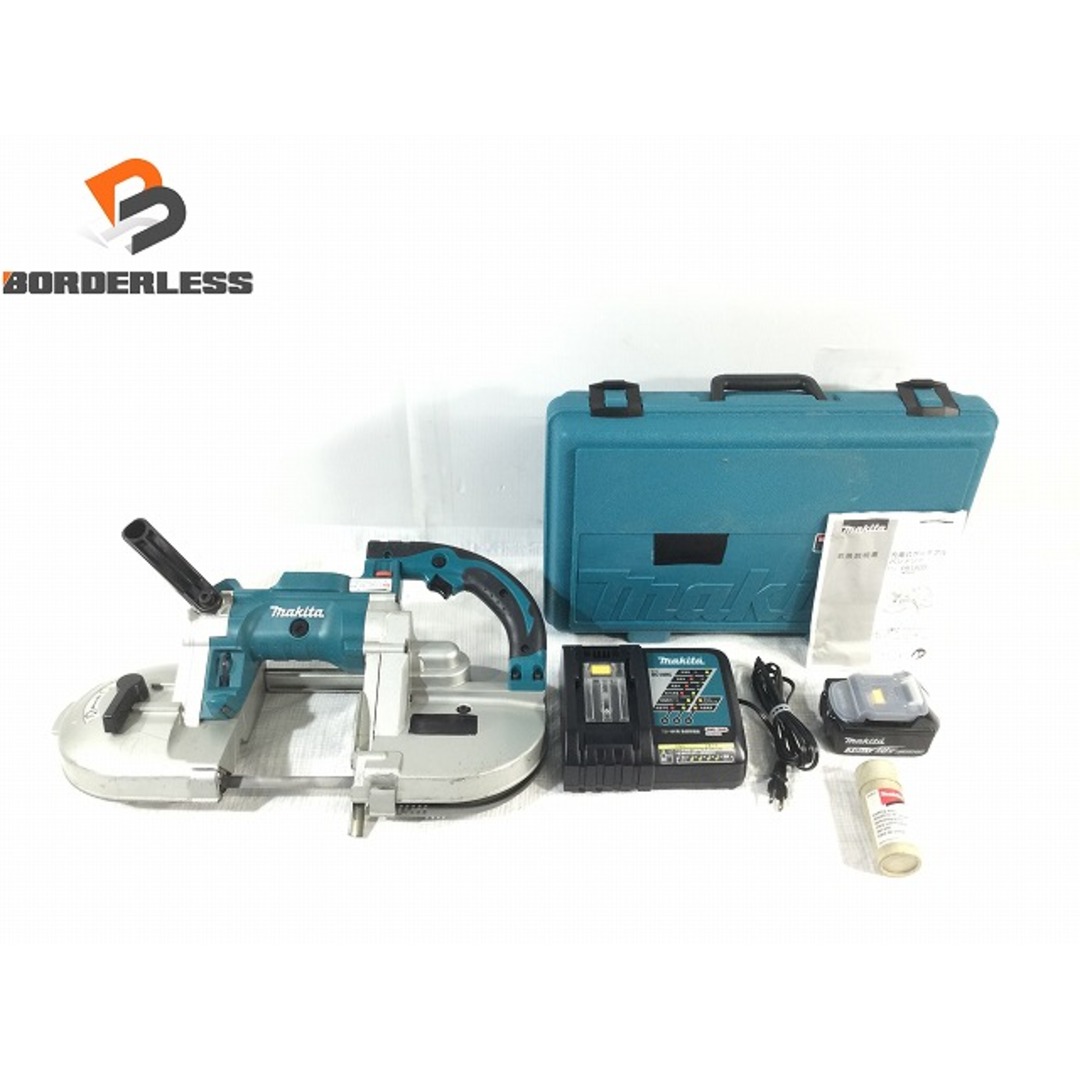 ☆品☆makita マキタ 18V 充電式ポータブルバンドソー PB180D バッテリー1個(18V 3.0Ah) 充電器+ケース 76640