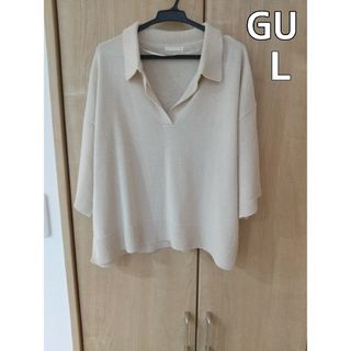 ジーユー(GU)の●GU サマーニットトップス 襟付き 薄手●(Tシャツ(半袖/袖なし))