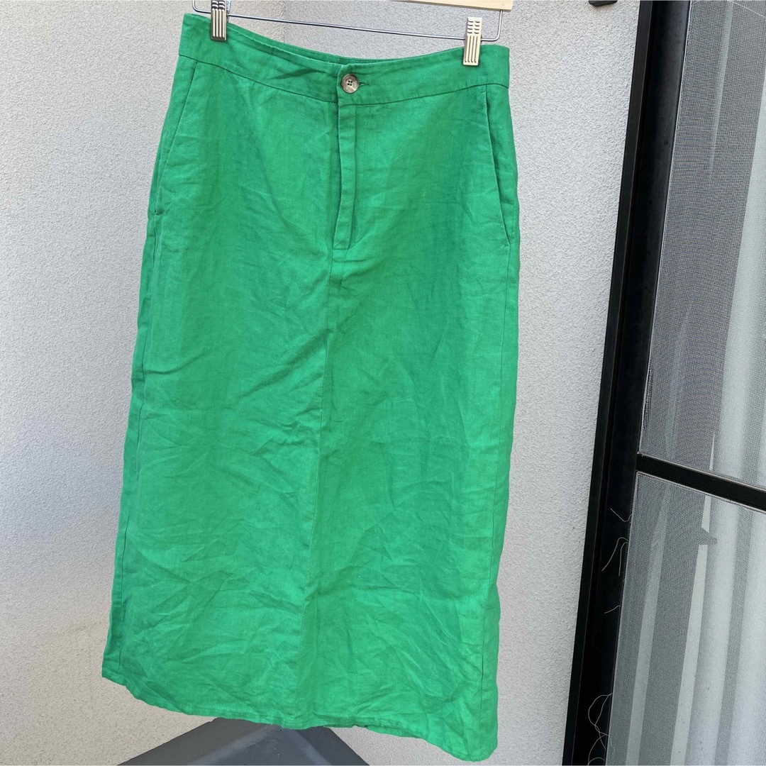 ZARA グリーンロングスカート　Mサイズ 5