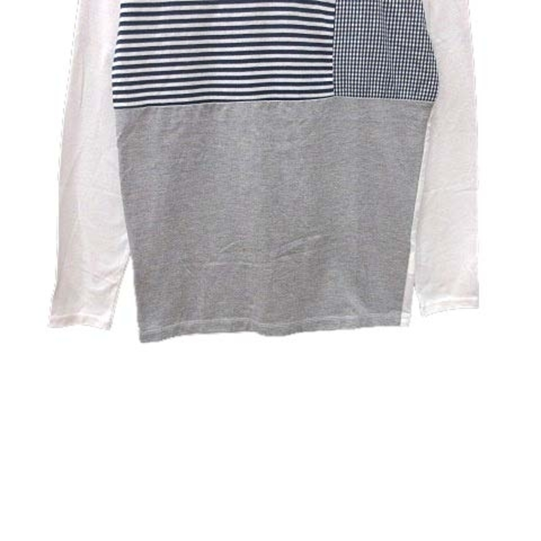 THE SHOP TK MIXPICE Tシャツ カットソー M 白 グレー 紺 メンズのトップス(Tシャツ/カットソー(七分/長袖))の商品写真