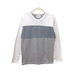 THE SHOP TK MIXPICE Tシャツ カットソー M 白 グレー 紺(Tシャツ/カットソー(七分/長袖))