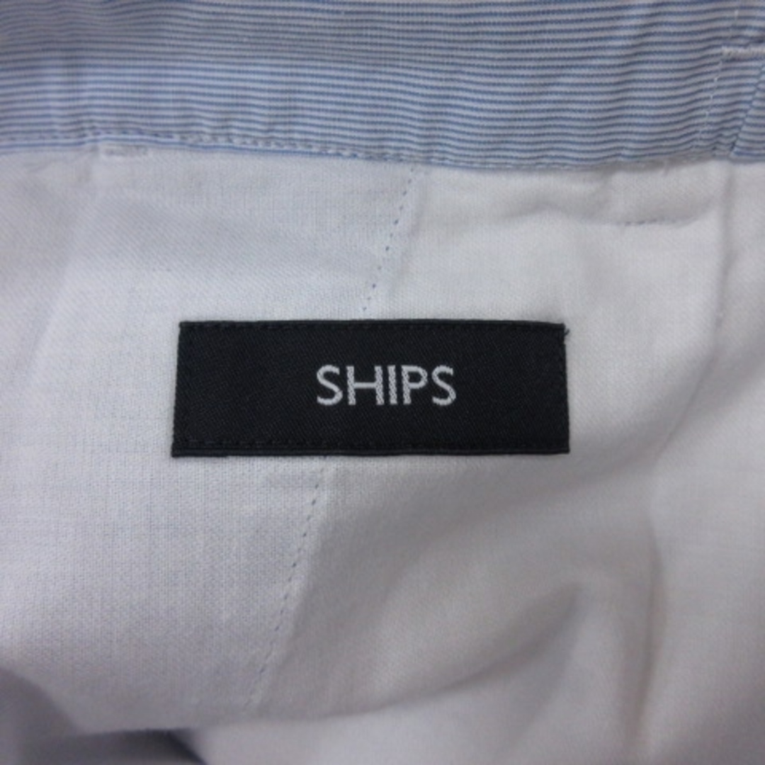 SHIPS(シップス)のシップス テーパードパンツ ストライプ 麻混 リネン混 M 青 ブルー /YI メンズのパンツ(スラックス)の商品写真