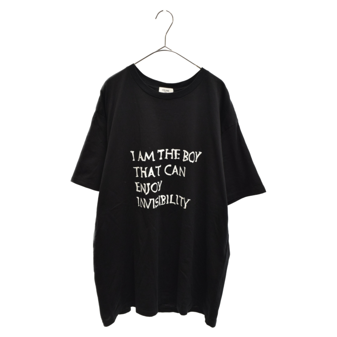 CELINE セリーヌ I AM THE BOY プリント ルーズ 半袖Tシャツ カットソー ブラック 2X44F671Q