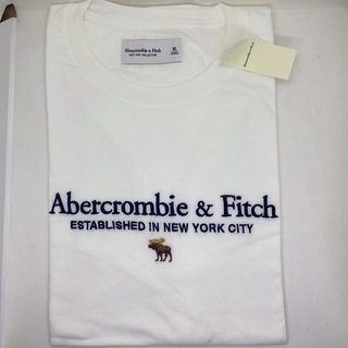 アバクロンビーアンドフィッチ(Abercrombie&Fitch)の新品、未使用　アバクロTシャツ　白(Tシャツ/カットソー(半袖/袖なし))