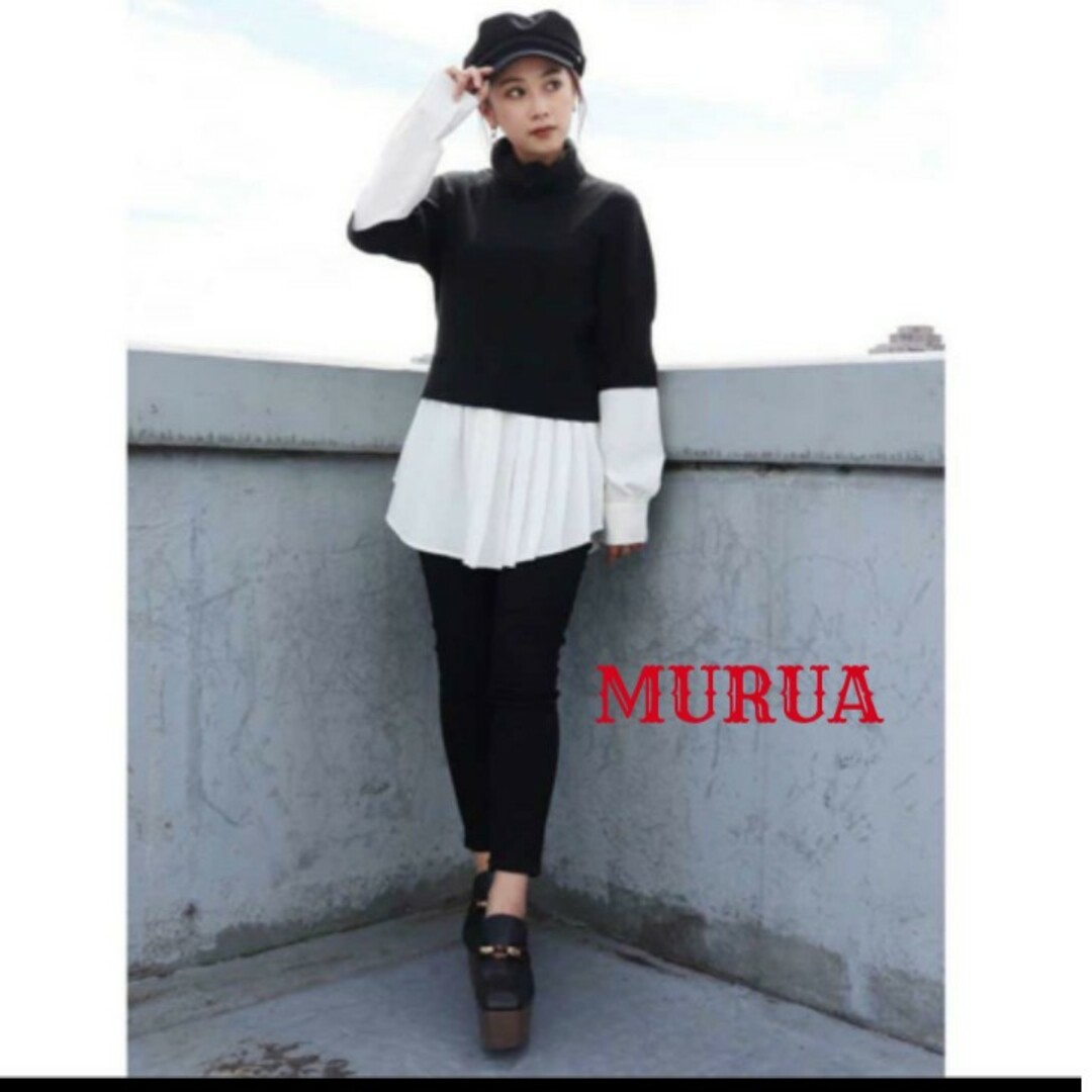 ほぼ未使用MURUA ドッキングシャツ