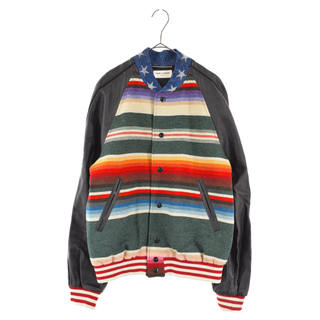 サンローラン(Saint Laurent)のSAINT LAURENT PARIS サンローランパリ 16SS Mexican Teddy Jacket メキシカンテディジャケット レザースリーブ ダイナソー ブルゾン 415938 Y503K 44(フライトジャケット)