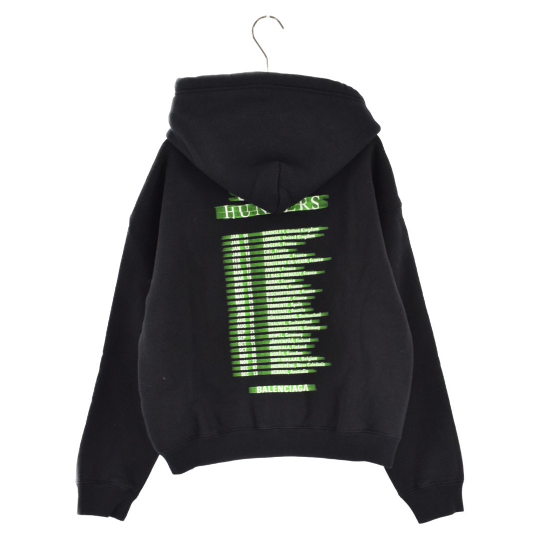 BALENCIAGA バレンシアガ 19SS SPEED HUNTERS ZIP UP HOODIE スピードハンター ジップアップ フーディー パーカー ブラック 556088-TDV15 レディース