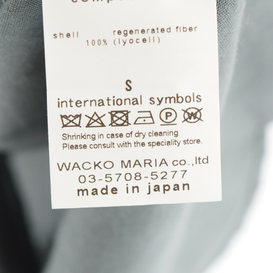 WACKO MARIA ワコマリア 23SS×MINEDENIM 50s Shirt 2トーン切替オープンカラー半袖シャツ グレー マインデニム 23MND-WM001