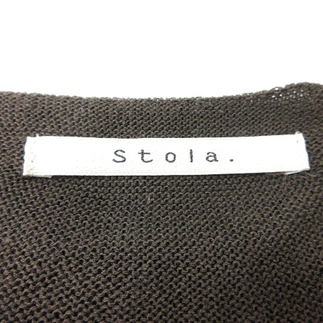 Stola.(ストラ)のストラ Stola. ニット カットソー 長袖 チュニック丈 F 茶 ブラウン レディースのトップス(ニット/セーター)の商品写真