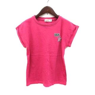 エックスガール(X-girl)のエックスガール Tシャツ 半袖 クルーネック ロゴ ワッペン 1 マゼンタピンク(Tシャツ(半袖/袖なし))