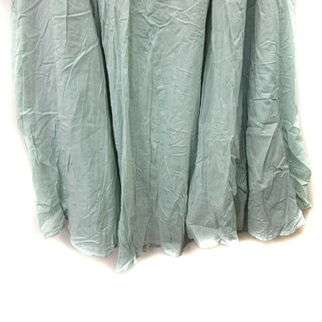 UNITED ARROWS(ユナイテッドアローズ)のユナイテッドアローズ ロングスカート フレア ギャザー 緑 ミントグリーン レディースのスカート(ロングスカート)の商品写真