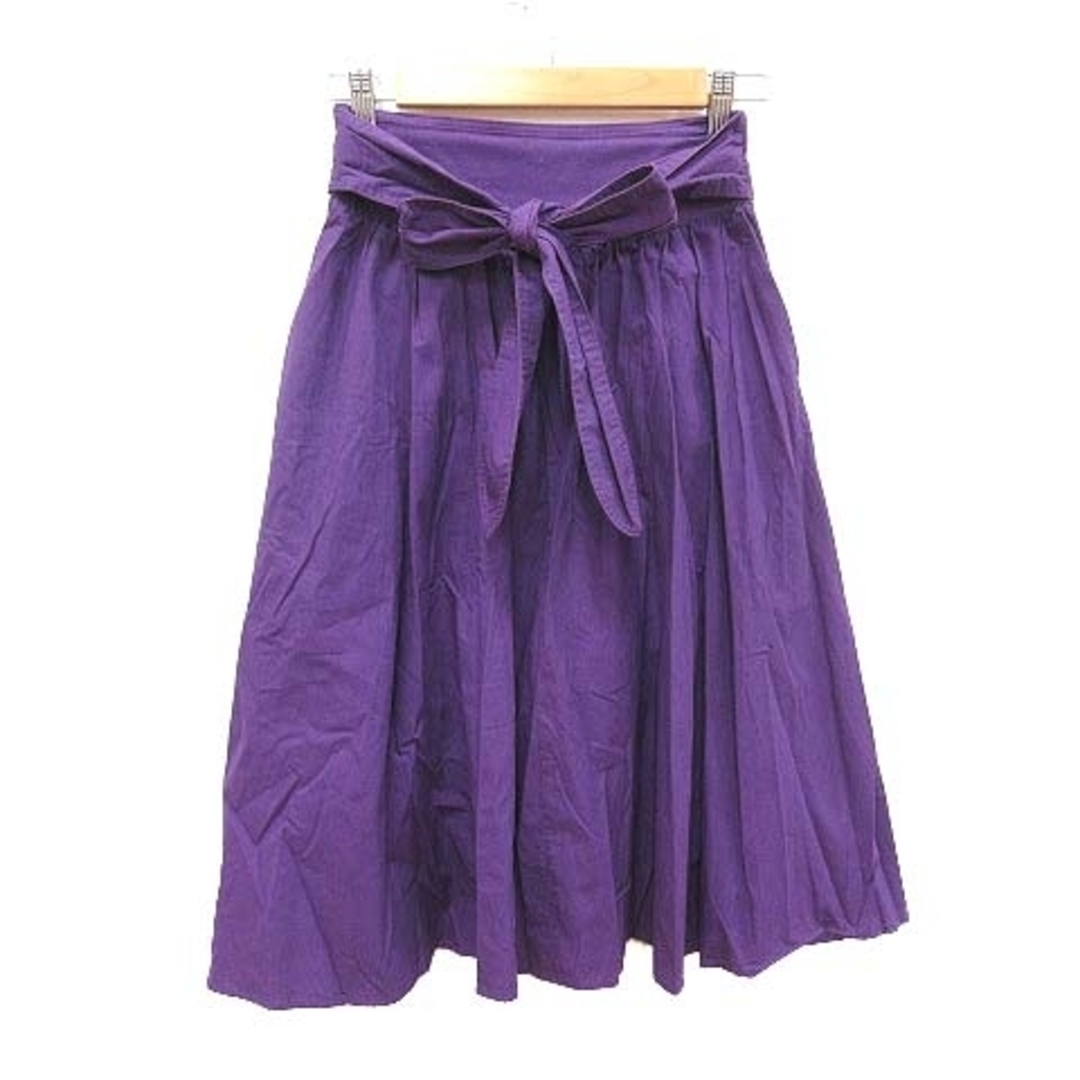 BABYLONE(バビロン)のバビロン フレアスカート ミモレ ロング ウエストマーク 36 紫 パープル レディースのスカート(ロングスカート)の商品写真