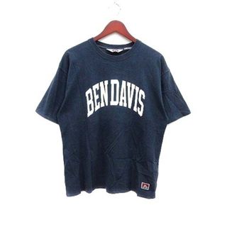 ベンデイビス(BEN DAVIS)のBEN DAVIS Tシャツ カットソー クルーネック ロゴプリント M 紺(Tシャツ/カットソー(半袖/袖なし))