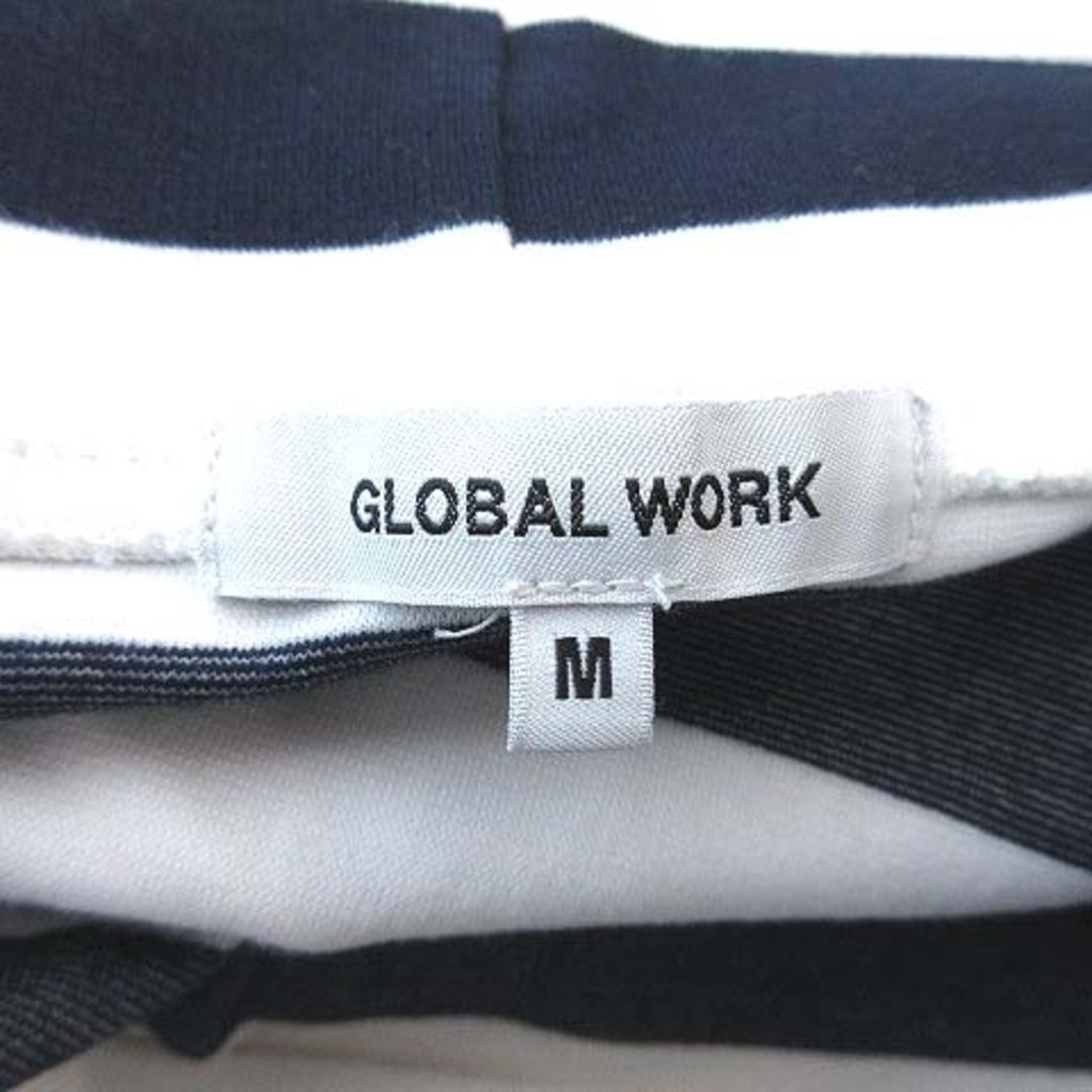 GLOBAL WORK(グローバルワーク)のグローバルワーク タイトスカート ひざ丈 ハイウエスト ボーダー M 紺 白 レディースのスカート(ひざ丈スカート)の商品写真