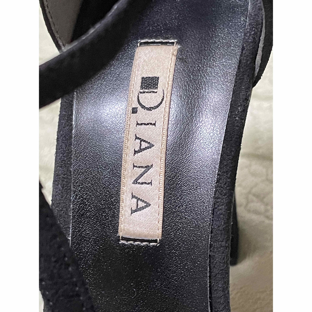 DIANA(ダイアナ)の【DIANA】ダイアナ パンプス ハイヒール 太ヒール 黒 スウェード レディースの靴/シューズ(ハイヒール/パンプス)の商品写真