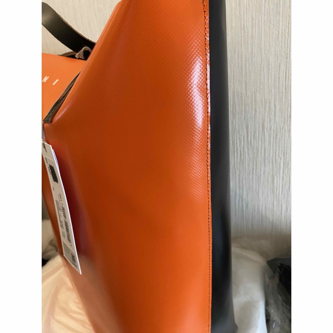 MARNI マル二 PVC バーチカル　トートバッグ ショッピング　オレンジ