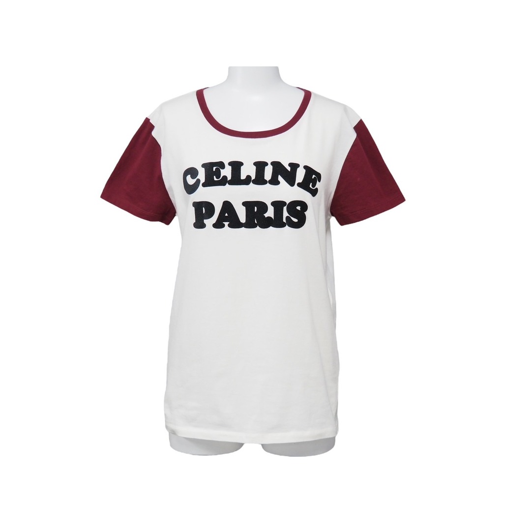 CELINE セリーヌ フロックロゴTシャツ リンガーT 正規品