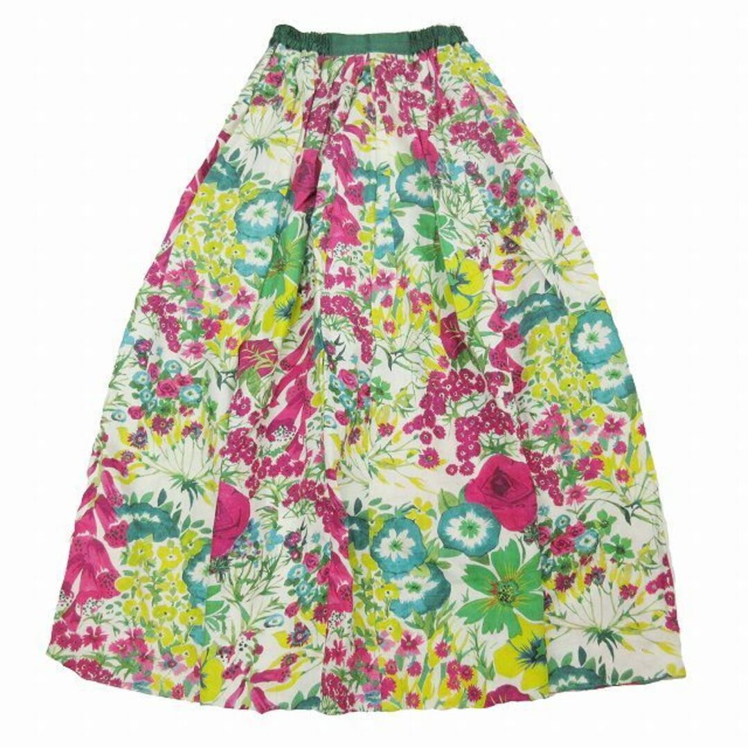 Drawer - 美品 19SS ドゥロワー リネン ボタニカル フレア スカート