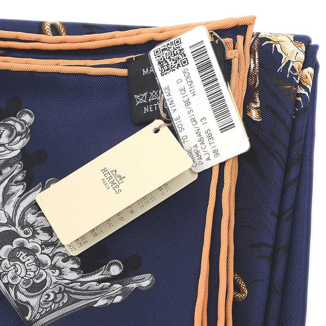 Hermes - エルメス カレ70 スカーフ PAMPA パンパ ネイビー/ベージュ
