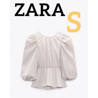 ザラ(ZARA)の限定一点！新品未使用★ZARA　パフスリーブ　トップス　ブラウス(シャツ/ブラウス(長袖/七分))