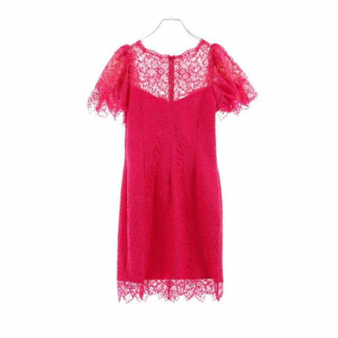 Kassian Leaf Lace Dress ドレスワンピース レース ピンクレッド 1