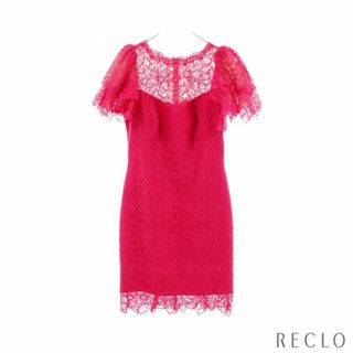 タダシショウジ(TADASHI SHOJI)のKassian Leaf Lace Dress ドレスワンピース レース ピンクレッド(その他)