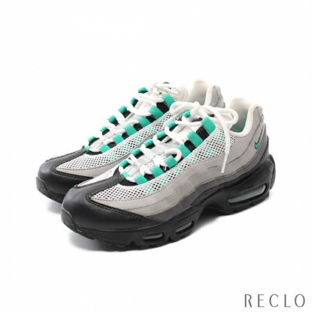 WMNS AIR MAX 95 スニーカー レザー ファブリック グレー グリーン マルチカラーシューズ