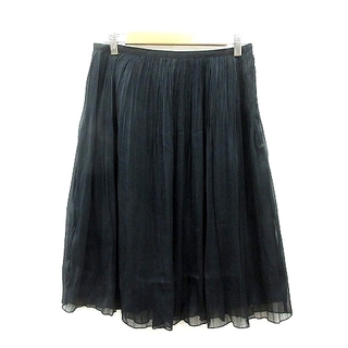 コムサイズム(COMME CA ISM)のコムサイズム ギャザースカート ミモレ ロング XL 黒 ブラック(ロングスカート)