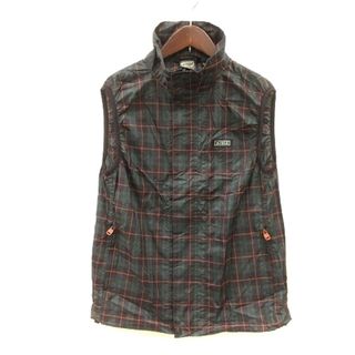 エーグル(AIGLE)のエーグル AIGLE ベスト 前開き チェック XS 緑 グリーン /MN(ベスト)