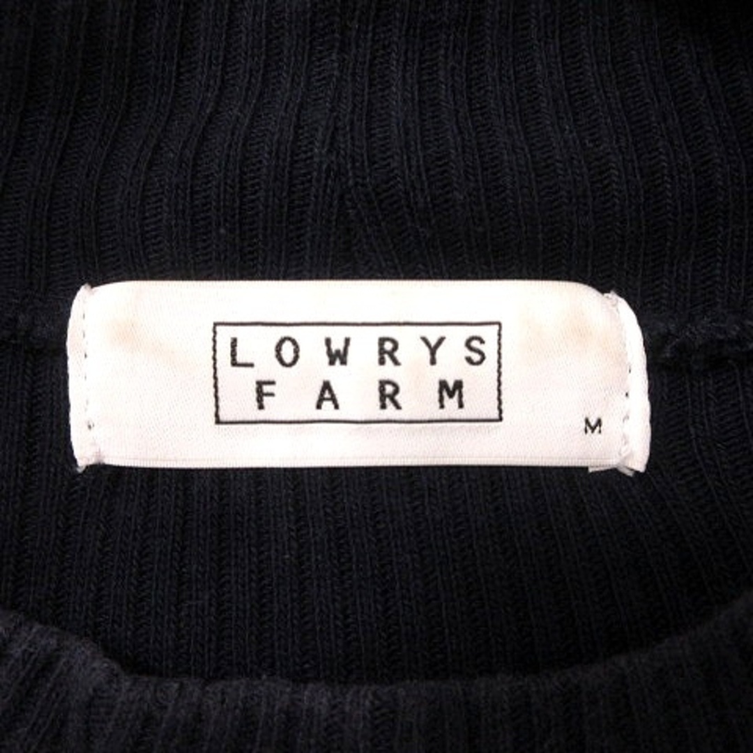 LOWRYS FARM(ローリーズファーム)のローリーズファーム カットソー ハイネック 長袖 リブ M 紺 レディースのトップス(カットソー(長袖/七分))の商品写真