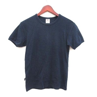 アヴィレックス(AVIREX)のアヴィレックス Tシャツ カットソー 半袖 リブ ラウンドネック S 紺 (Tシャツ/カットソー(半袖/袖なし))