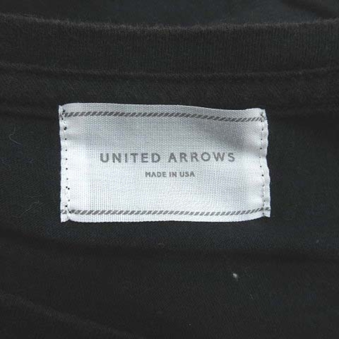 UNITED ARROWS(ユナイテッドアローズ)のユナイテッドアローズ Tシャツ カットソー 五分袖 Vネック 無地 黒 ブラック レディースのトップス(その他)の商品写真