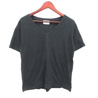 ユナイテッドアローズ(UNITED ARROWS)のユナイテッドアローズ Tシャツ カットソー 五分袖 Vネック 無地 黒 ブラック(その他)