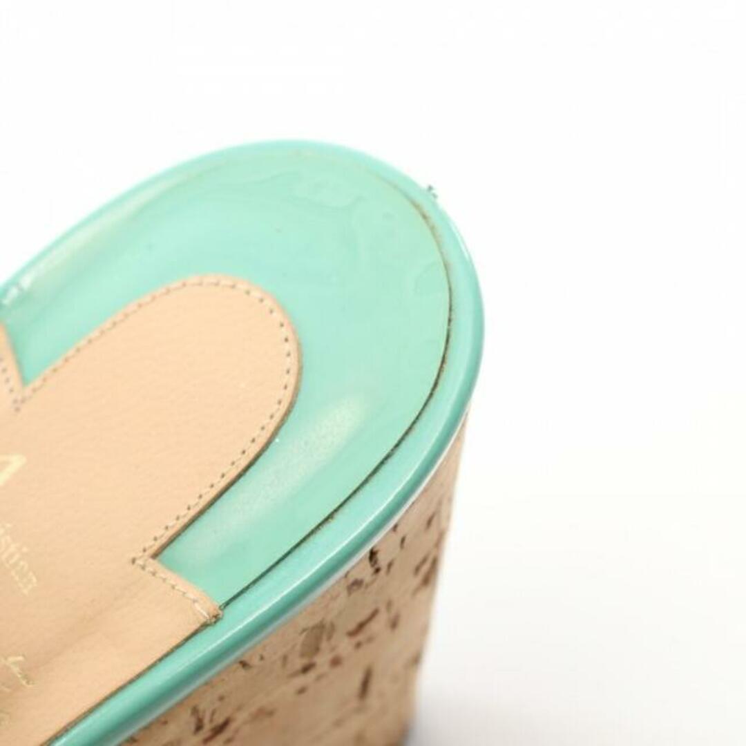 Christian Louboutin(クリスチャンルブタン)の サンダル エナメルレザー エメラルドグリーン ウェッジソール レディースの靴/シューズ(サンダル)の商品写真