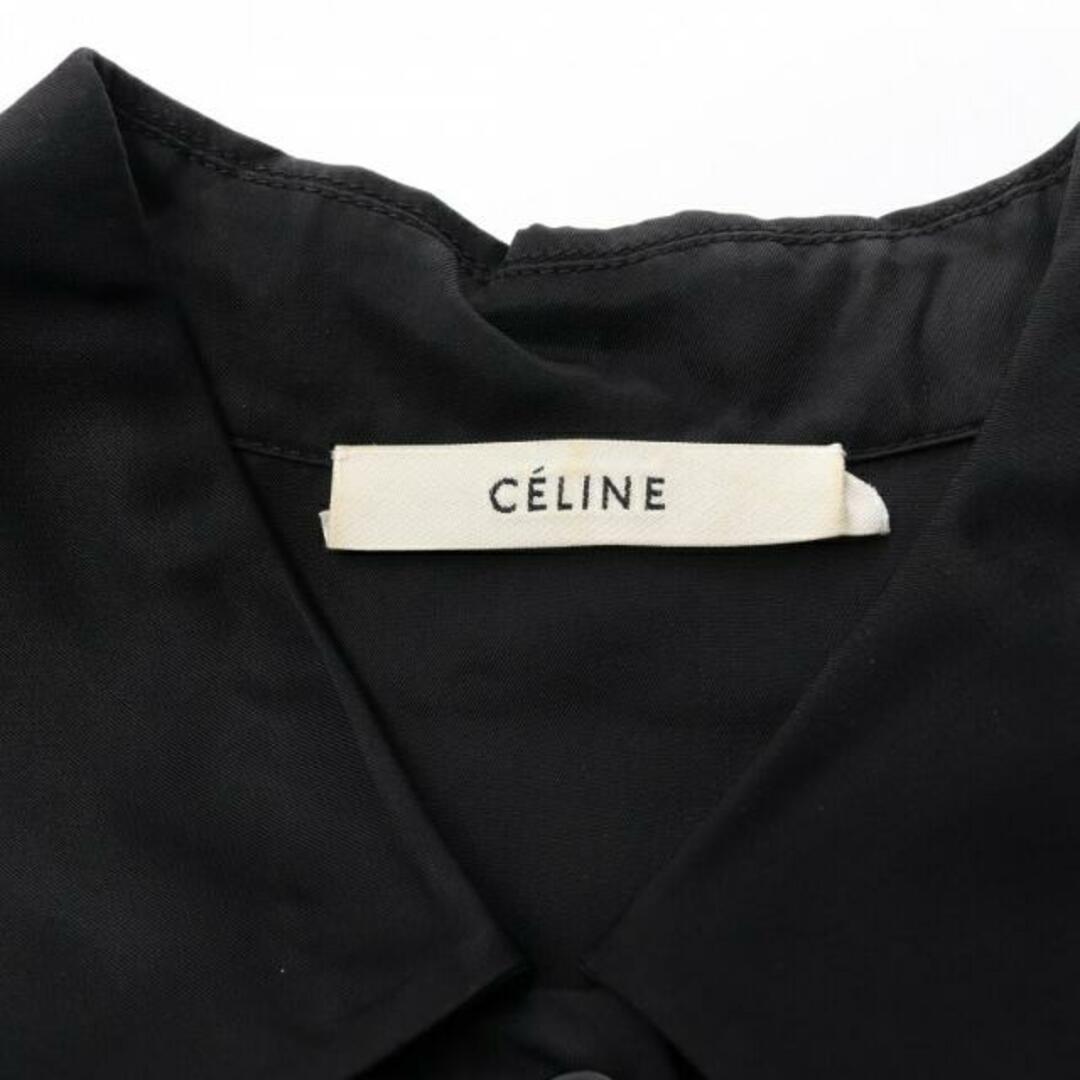 celine(セリーヌ)の シャツワンピース ブラック カットオフ レディースのワンピース(その他)の商品写真