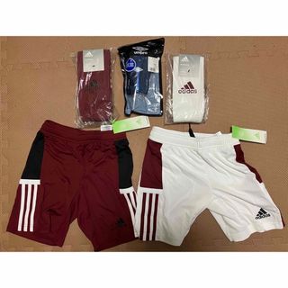 アディダス(adidas)のキッズ　アディダス　サッカー　パンツ　靴下　ガード　set(ウェア)