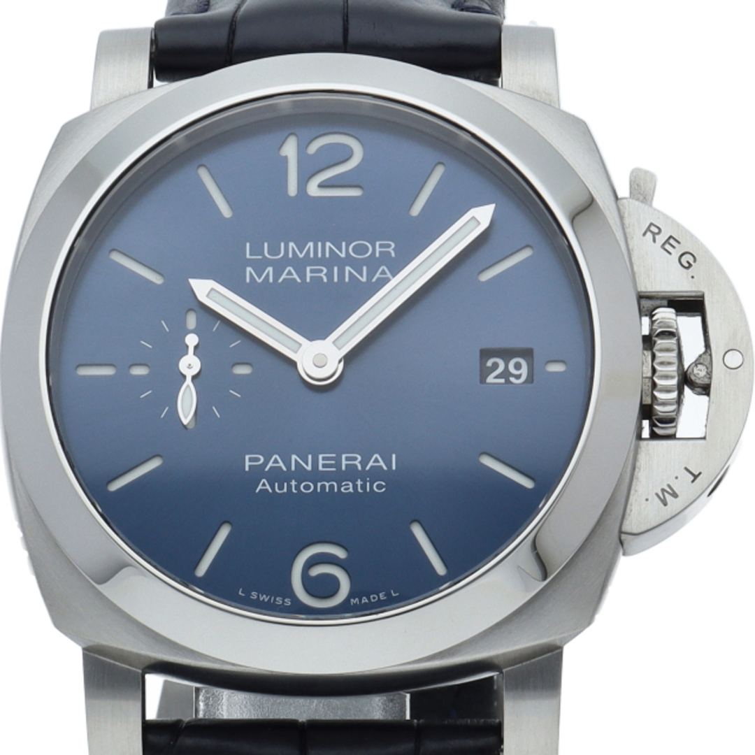 PANERAI(パネライ)のパネライ ルミノール マリーナ クアランタ 40mm Luminor Marina Quaranta PAM01270 箱 保証書 バンド SS/革 メンズ時計 ブルー 美品 【未使用】 メンズの時計(その他)の商品写真