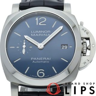 パネライ(PANERAI)のパネライ ルミノール マリーナ クアランタ 40mm Luminor Marina Quaranta PAM01270 箱 保証書 バンド SS/革 メンズ時計 ブルー 美品 【未使用】(その他)