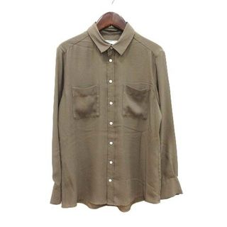 ロペピクニック(Rope' Picnic)のロペピクニック シャツ ブラウス 長袖 タック 38 緑 カーキ ■MO(シャツ/ブラウス(長袖/七分))