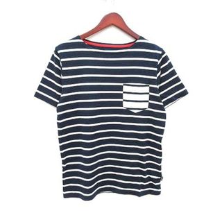 ビームス(BEAMS)のビームス Tシャツ カットソー 半袖 クルーネック ボーダー M 紺 ネイビー(Tシャツ/カットソー(半袖/袖なし))