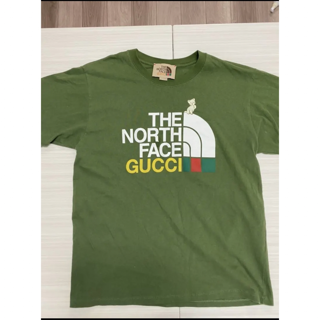 GUCCI×THE NORTH FACE カーキ 半袖 Tシャツ Sサイズ