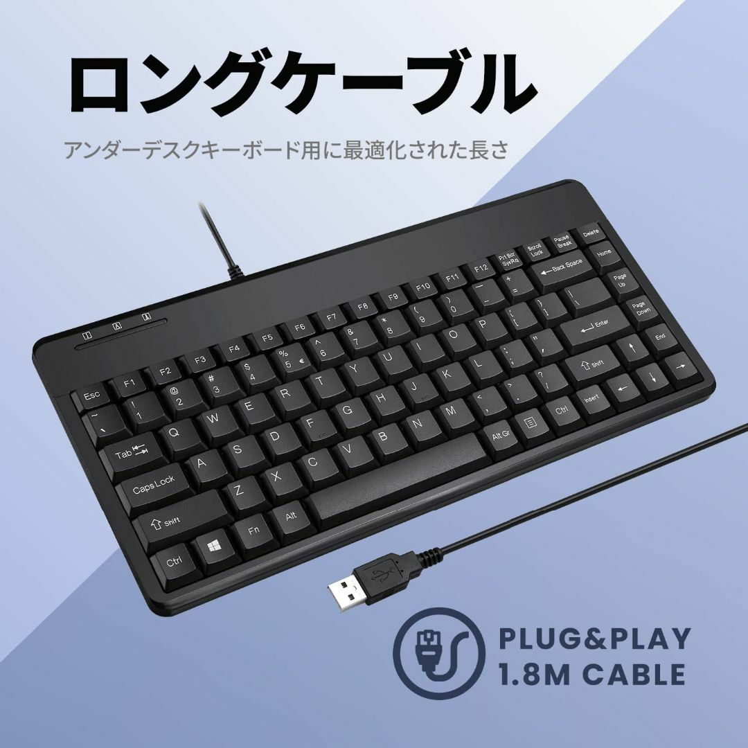 Perixx(ペリックス) PERIBOARD-409U JP 有線 ミニ キー 2