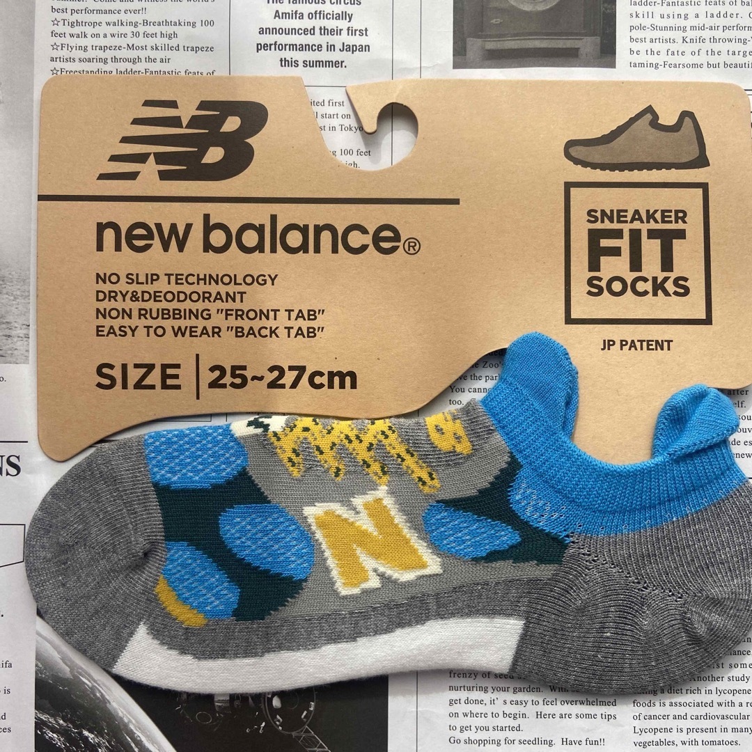 New Balance(ニューバランス)の新品★メンズ25㎝〜27㎝★ニューバランス★スニーカータイプ靴下★4足2タイプ  メンズのレッグウェア(ソックス)の商品写真