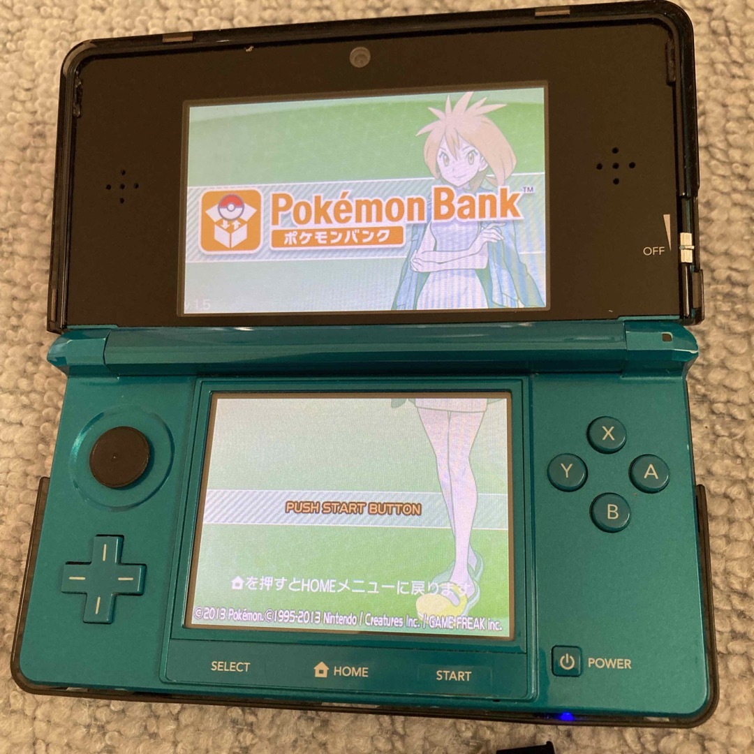 Nintendo 3DS 本体 アクアブルー動作品ポケモンバンク挿入済