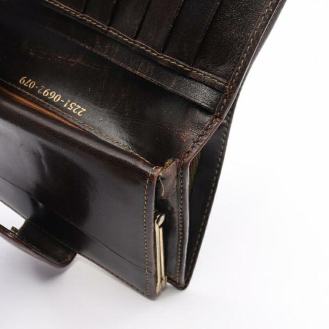 FENDI(フェンディ)のズッカ 二つ折り財布 キャンバス レザー ブラック ダークブラウン がま口 レディースのファッション小物(財布)の商品写真