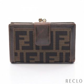 極美品✨ FENDI 三つ折り財布 マイクロ ナッパレザー バケット ズッカ