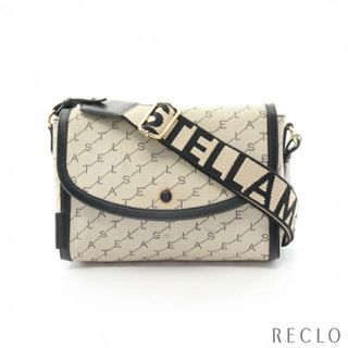 ステラマッカートニー(Stella McCartney)のCROSSBODY ショルダーバッグ キャンバス ベージュ ブラック(ショルダーバッグ)